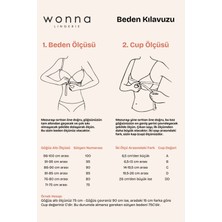 Wonna Dantelli Sütyen  - Yarı Sünger Destekli, Balenli - Fashion - 2483 - Mor