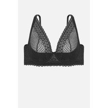 Wonna Leonie Dantelli Sütyen - Dolgusuz  - 6009 - Siyah