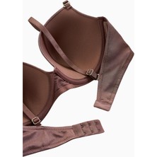 Wonna Viola 2534 Bronz Kahve Desteksiz Tak-Çıkar Askılı Mikro Basic Sütyen (C Cup Seçeneğiyle)