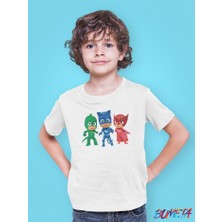 Bumeta Pijimaske Piji Maske Catboy Gekko Owlett All Karakter Characters Çocuk Tişört T-Shirt