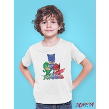 Bumeta Pijimaske Piji Maske Catboy Gekko Owlett All Karakter Characters Çocuk Tişört T-Shirt