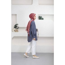 8511 - Poplin Pileli Gizli Düğmeli Kadın Gömlek