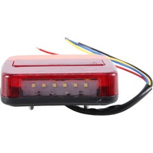 Explosion1 12V LED Kare Lamba Iki Renkli Kuyruk Lambası Evrensel Araç Malzemeleri Kırmızı Kapak (Yurt Dışından)