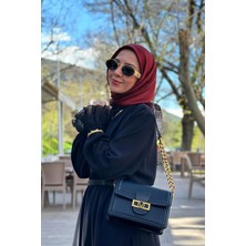 Levidor Siyah Deri Zincir Askılı Omuz Çantası