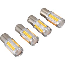 Explosion1 4 Adet Amber 1156PY BAU15S PY21W LED 33SMD Araba Kuyruk Dönüş Freni Ters Sinyal Ampul Y (Yurt Dışından)