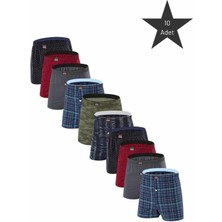 Erdem Karışık 10'lu Desenli Penye Boxer S/m Beden 1400DSN