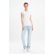 Erdem Beyaz Bisiklet Yaka Tişört 2330