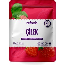 Refresh Chips Freeze Dried Çilek - Dondurularak Kurutulmuş Meyve - Freeze Dry Meyve Kurusu 20gr