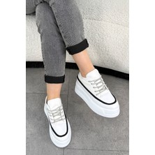 Frm 021 Taş Bağcıklı Yüksek Tabanlı Spor Ayakkabı