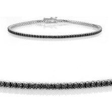 1.17CT Siyah Pırlantalı Su Yolu Bileklik