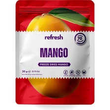 Refresh Chips Freeze Dried Mango - Dondurularak Kurutulmuş Meyve - Freeze Dry Meyve Kurusu 20 gr