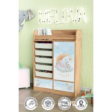 Minik Rüyacı Design "melova" 5 Sepetli 2 Çekmeceli Çok Amaçlı Oyuncak Dolabı