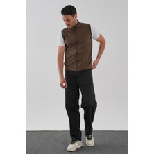 Alexandergardı Dik Yaka Fermuarlı Yandan Cepli Kolsuz Yelek