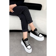 Frm 028 Pul Detaylı Yüksek Taban Bağcıklı Spor Ayakkabı