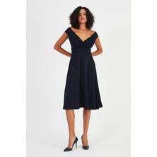 Alexandergardı Kruvaze Yaka Kolsuz ELBİSE(B24-00198)