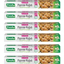 Fresh Up 37 cm x 42 cm Kesilmiş Pişirme Kağıdı 10 Yaprak x 6 Paket Kolay Temizlik ve Sağlıklı Pişirme