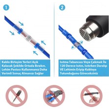 Powermaster PM-24703 Dahili Lehimli Mühür Makaron 300 Adet 4 Boy Isıyla Daralan Kablo Koruması