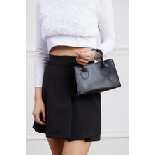 Kadın Siyah Trend Çanta Minimal Uzun Saplı Omuz ve El Çantası