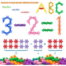 Magic Molecules / Master Molekül / Kar Tanesi Eğitici Yaratıcı 5 Renk 120 Parça Eğitici Oyuncak