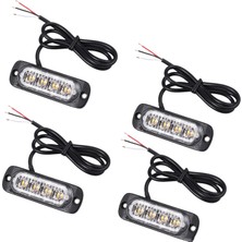 Explosion1 Adet 4 LED Amber Kurtarma Strobe Işıkları 12V 24V Turuncu Izgara Arıza Yanıp Sönüyor (Yurt Dışından)