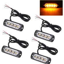 Explosion1 Adet 4 LED Amber Kurtarma Strobe Işıkları 12V 24V Turuncu Izgara Arıza Yanıp Sönüyor (Yurt Dışından)