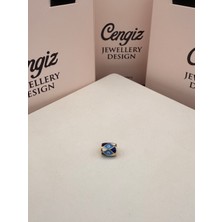 14 Ayar Mineli Elips Göz Charm