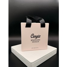 14 Ayar Minimal Mineli Küp Charm