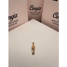 14 Ayar Nazar Boncuklu Terlik Charm