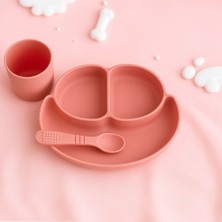 ForKids 3 Bölmeli Vakumlu Mama Tabağı-Silikon Bebek Mama Tabağı