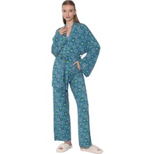 Limissi Viskon Desenli Pijama Yakımı