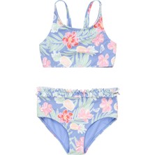 Roxy Tropical Story Crop Top Set Kız Çocuk Mavi Bikini
