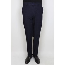 Toricelli Fistan Store Erkek Lacivert Rahat Kalıp Boru Paça Yandan Cepli Yazlık Keten Pantolon