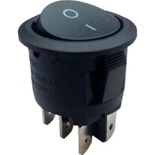 IC-133-6 Yuvarlak Siyah 6p On/off Anahtar