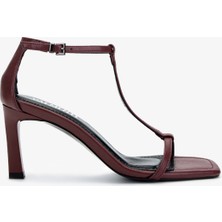 Valmenti Kadın Vegan Bordo Topuklu Ayakkabı 932 4672 Bn Ayk Y25 Bordo Cılt