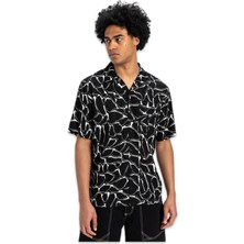 Quiksilver EQYWT04626 Mercury Chrome Ss Gömlek Siyah-Beyaz Erkek Gömlek