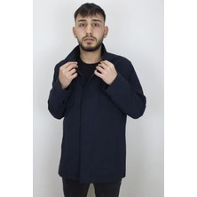 Marco Muratti Fistan Store Erkek Hakim Yaka Normal Kalıp Fermuar ve Çıtçıtlı Yazlık Keten Mont