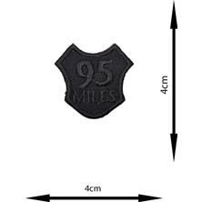 Ütü ile Yapışan Arma - Patch - Delik Yama Set-4 Modeli Siyah (4'lü Set)