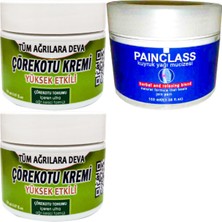 Pain Class 2 Tane Çörek Otu Kremi Orta Boy 100 ml Krem - Painclass Kuıyruk Yağı Kremi 100 ml Masaj Seti