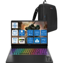 Hp Omen Max 16-AH0004NT Intel Core Ultra 9 275HX 64GB Ddr5 1tb SSD + 2 Tb SSD 24GB Nvıdıa RTX5090 16 Inç 500NITS 2k Wqxga 240Hz 3ms IPS Windows 11 Home Siyah OB92QMEAH15 + Zetta Çanta