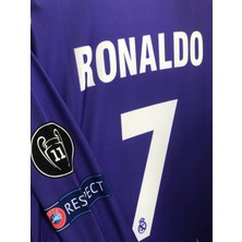 Real Madri’d Ronaldo 2017 Sezon Futbol Yetişkin Forması Uzun Kol (Mor)