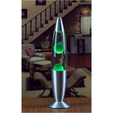 Bilger Büyük Boy Lav Lambası 41 cm Yeşil Renkli Plastik Modern Tasarımlı Dekoratif Aydınlatma