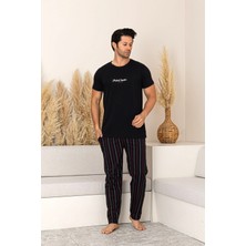 Nisanca Yazlık Kısa Kol %100 Pamuk Erkek Pijama Takımı
