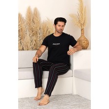 Nisanca Yazlık Kısa Kol %100 Pamuk Erkek Pijama Takımı