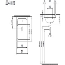 Taormına Pro Lavabo 57 cm