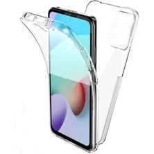 Adige Samsung Galaxy A15 Uyumlu Kılıf Ön Arka 360 Koruma Arka Sert Mika Ön Silikon Şeffaf