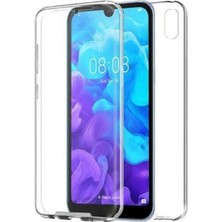 Adige Huawei Y5 2019 Uyumlu Kılıf Ön Arka 360 Koruma Arka Sert Mika Ön Silikon Şeffaf