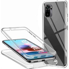 Apsuwa Xiaomi Redmi Note 10S Uyumlu Kılıf Ön Arka 360 Koruma Arka Sert Mika Ön Silikon Şeffaf