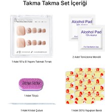 Tekrar Kullanılabilir El Yapımı Protez Takma Tırnak - Moon Pink - 10'lu TT1192
