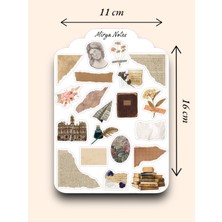 Vintage Temalı Sticker - Etiket - Çıkartma Bullet Journal, Ajanda, Planner, Günlük Için Uygun Set