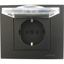 OVİVO GRANO METALİK SİYAH KAPAKLI TOP. PİRİZ ÇOC.K. (ÜRÜN ÇERÇEVESİZDİR)